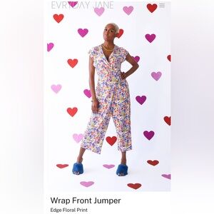 ⭐️EVERYDAY JANE Wrap Front Jumper Colorful Fun Print Art-to-Wear Size M⭐️ NWT